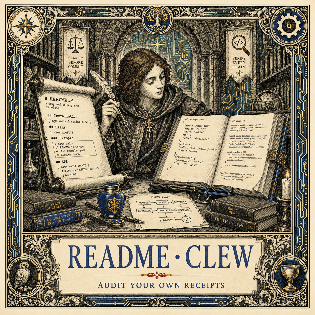 README Clew logo